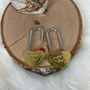 Brass Love Lock Padlocks Heart
